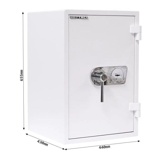 Rottner Wertschutzschrank EN1 Atlas Fire 65 Doppelbartschloss Weiß T05986